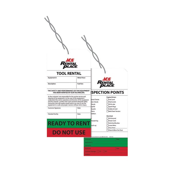 Centurion Tag 3-5/8 in. W X 7-1/4 in. H - 5053120