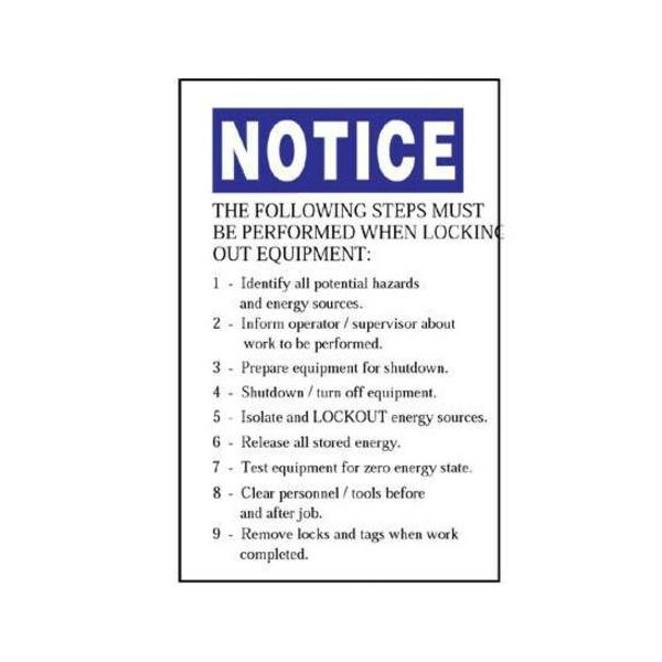 Panduit Lockout Label, 5 In. H, 3-1/2 In. W, PK5 - PVS0503N458Y