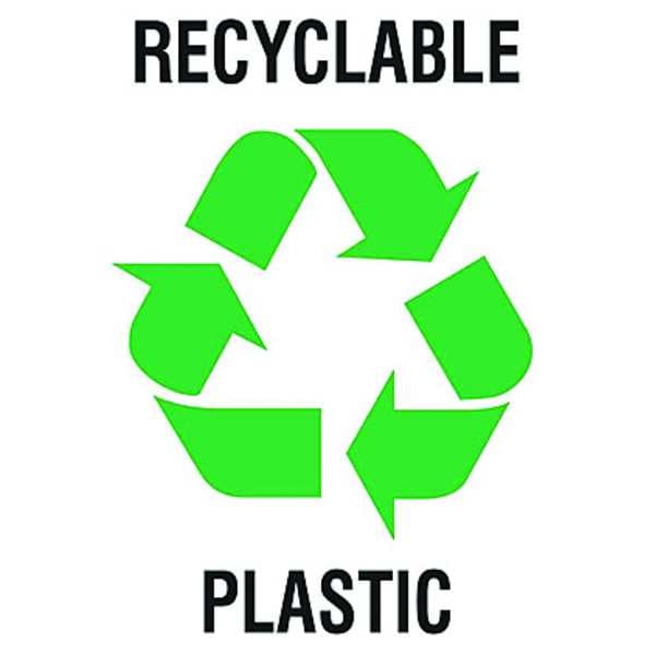 Brady Recycling Label, Vinyl, 5 In. W, PK5, 20640FLS - 20640FLS