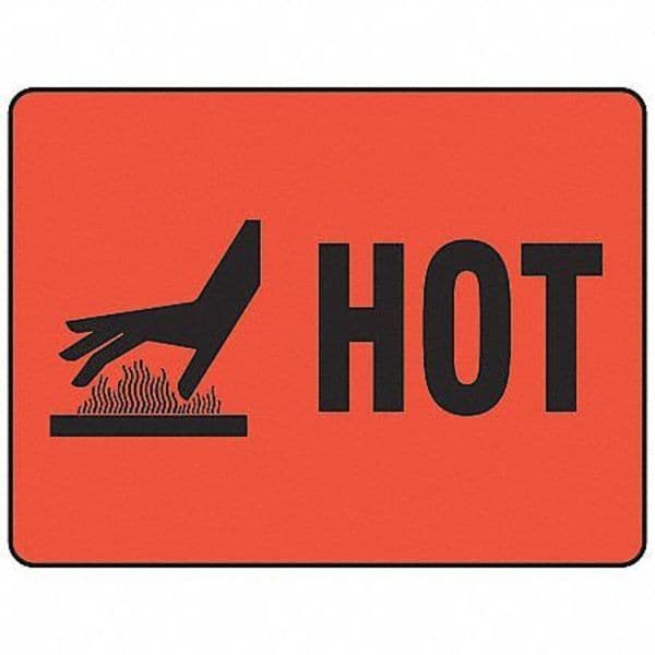 Brady Fluorescent Label, Black/Red, PK20 - 20990LS
