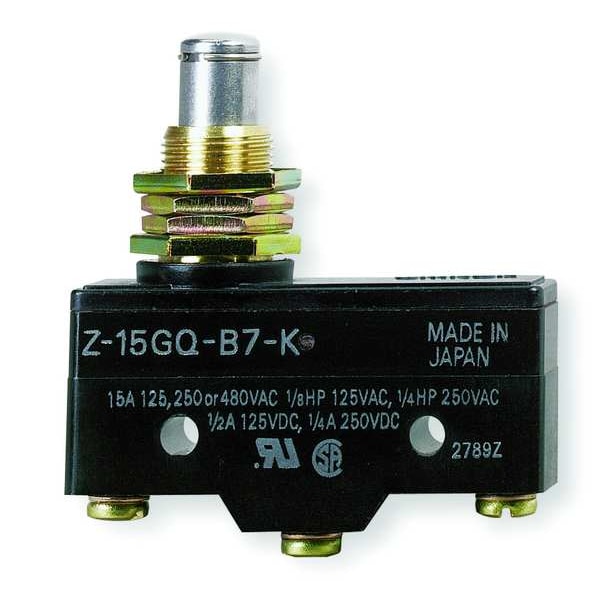 Interruptor de Acción Rápida Industrial Omron, Montaje en Panel, Actuador de Émbolo, SPDT, Clasificación de Contacto 20A @ 480V AC - A-20GQ-B7-K
