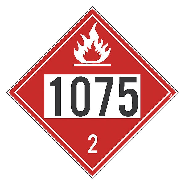 Nmc PLACARD, PETROLEUM, 1075, 10.75X10.75, Press. Sens. Vinyl .0045, Pk100 - DL42BP100