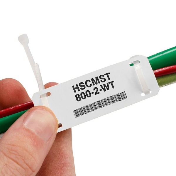 Brady Standard Temperature Performance Tags Polyolefin 0.8in H x 2.025in W WH 1000/RL - HSCMST-800-2-WT-1