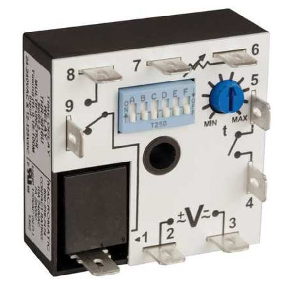 Relevador de tiempo encapsulado Macromatic, 10A, relevador, 0.1 seg. - THR-3836U