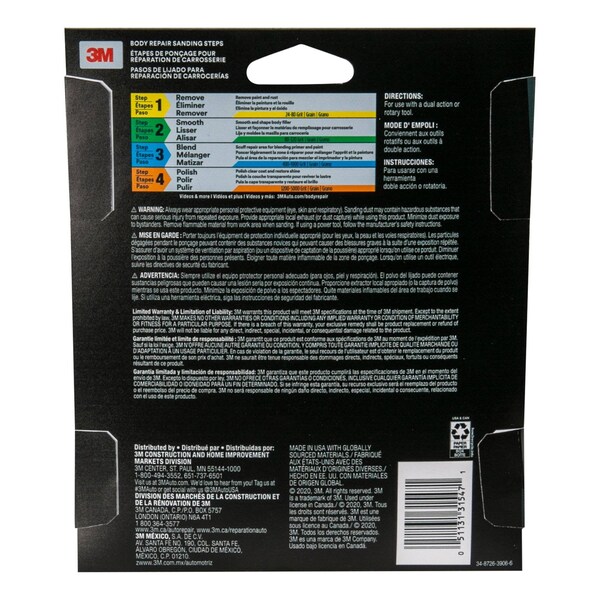 3M 3M Sanding Disc with Stikit Attachment, 6 in, 40 Grit, 20PK - 31547
