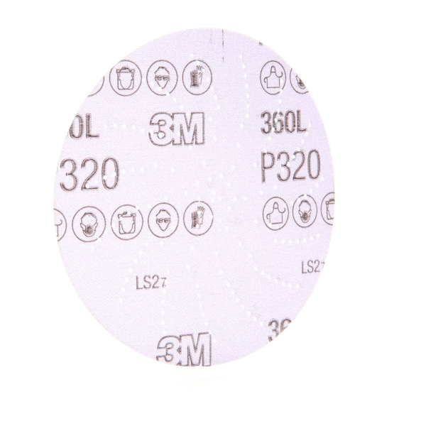 Xtract 3M Film Disc, P320 3MIL, 5 in, Die 500LG, 100/Carton, 500 ea/Case, 500PK - 360L