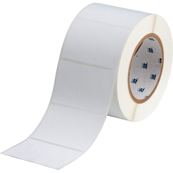 Brady Eco-Friendly Matte White Polyester Labels 2 in H x 3 in W White 1000/RL - THT-19-618-1