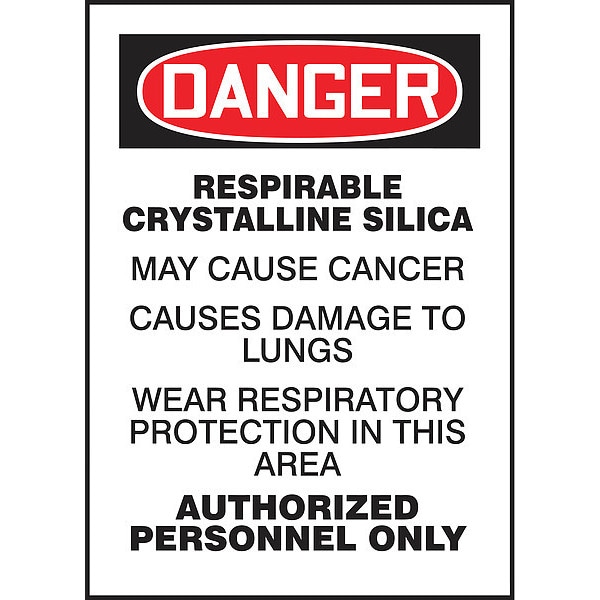 Accuform Danger Label, 5" H x 3-1/2" W, Vinyl, PK5 - LCAW112VSP