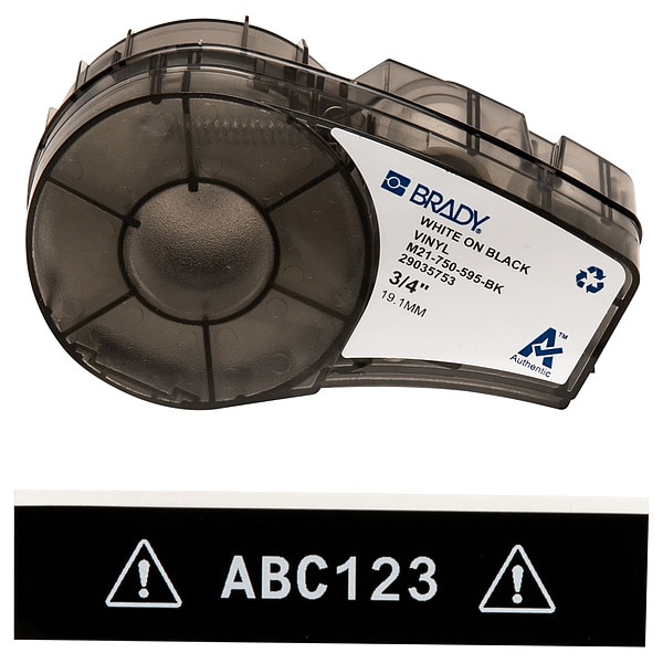 Brady Label Tape Cartridge, Permanent Printer - M21-750-595-BK