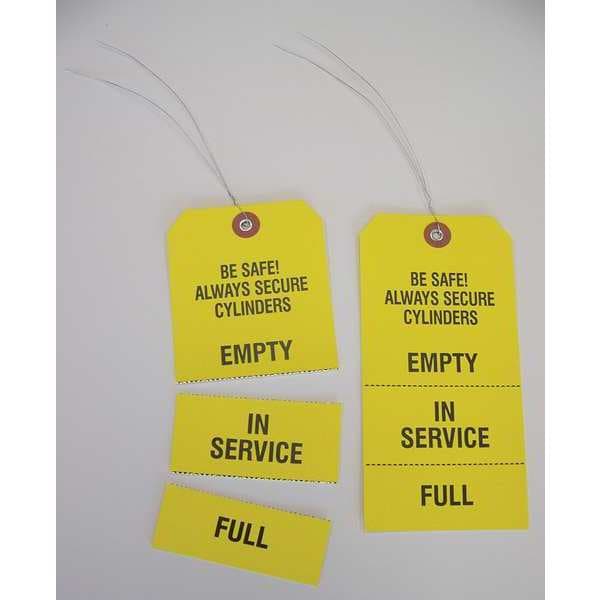 Badger Tag & Label Yellow Paper Tag, 6-1/4 In, PK100 - 499