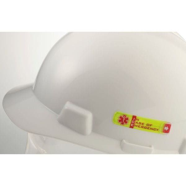 Vital Id Hard Hat I.D, Yllw, 1/2in.Hx2-3/4in.W, PK25 - WSID-01
