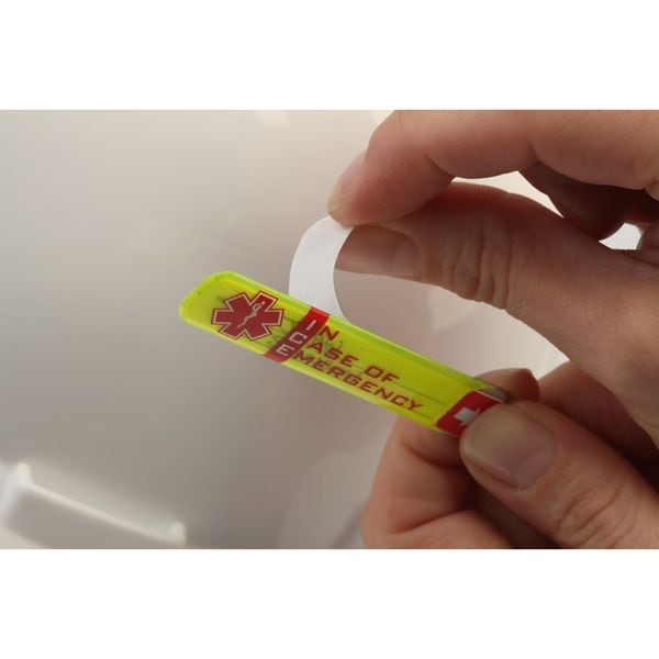 Vital Id Hard Hat I.D, Yllw, 1/2in.Hx2-3/4in.W, PK25 - WSID-01