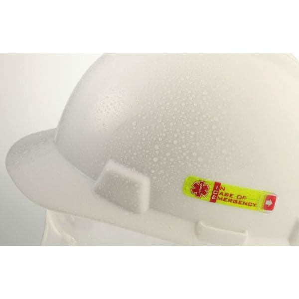 Vital Id Hard Hat I.D, Yllw, 1/2in.Hx2-3/4in.W, PK25 - WSID-01