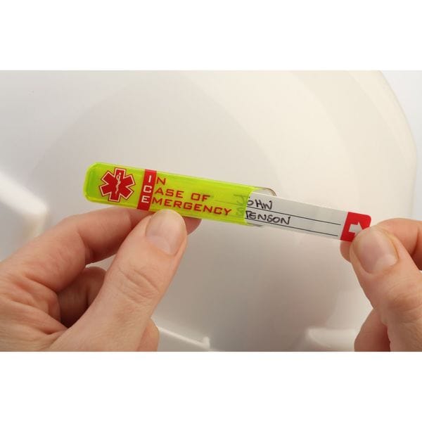 Vital Id Hard Hat I.D, Yllw, 1/2in.Hx2-3/4in.W, PK25 - WSID-01