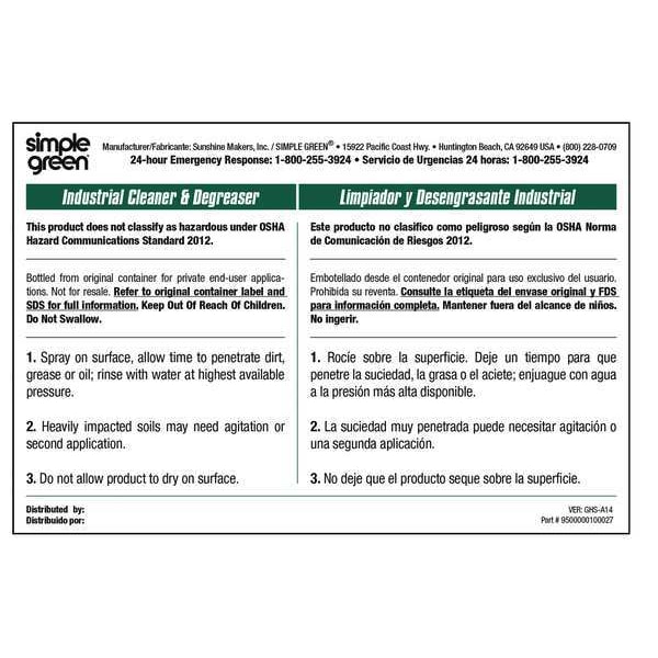 Simple Green Simple Green Secondary Labels, 10 PK - 9510001000027