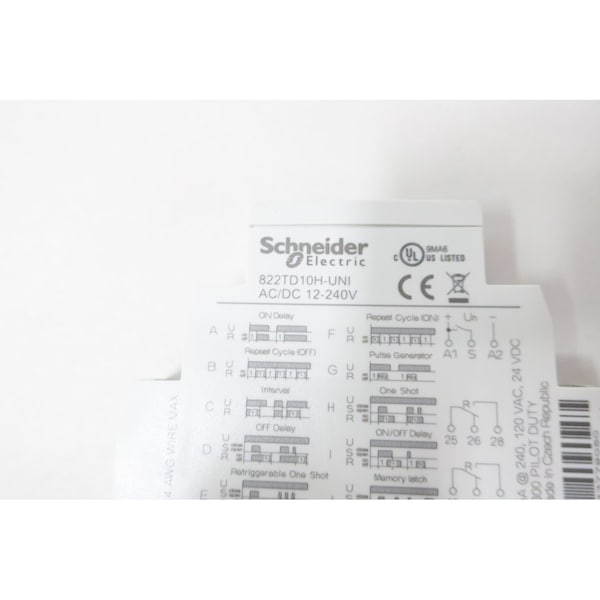 Relevador de Retardo Schneider Electric 12-240V-AC 12-240V-DC - 822TD10H-UNI