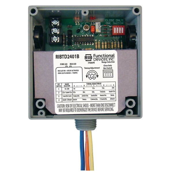 Relé de retardo de tiempo encapsulado Functional Devices-Rib, 20A, SPDT - RIBTD2401B