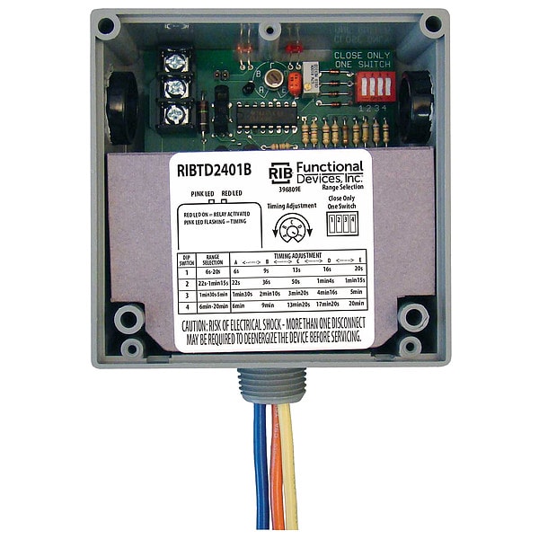Relé de retardo de tiempo encapsulado Functional Devices-Rib, 20A, SPDT - RIBTD2401B
