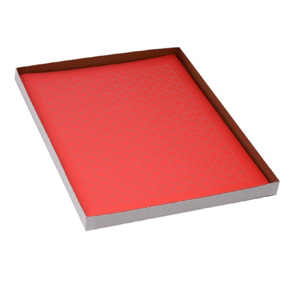 Globe Scientific Label Sheets, Cryo, 13mm Dots, for 1.5-2mL Tubes, 20 Sheets, 192 Labels per Sheet, Red, 3840PK - LCS-D13R