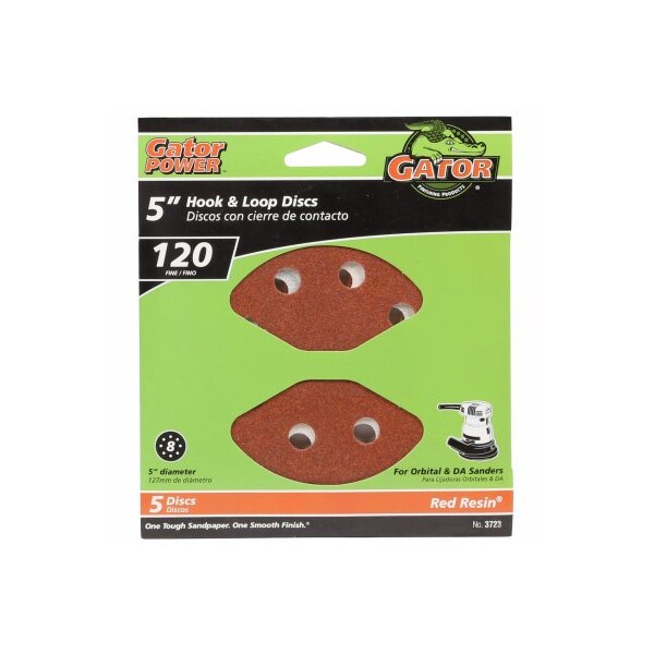 Gator Finishing 5PK 5120G AO Sand Disc - 3723