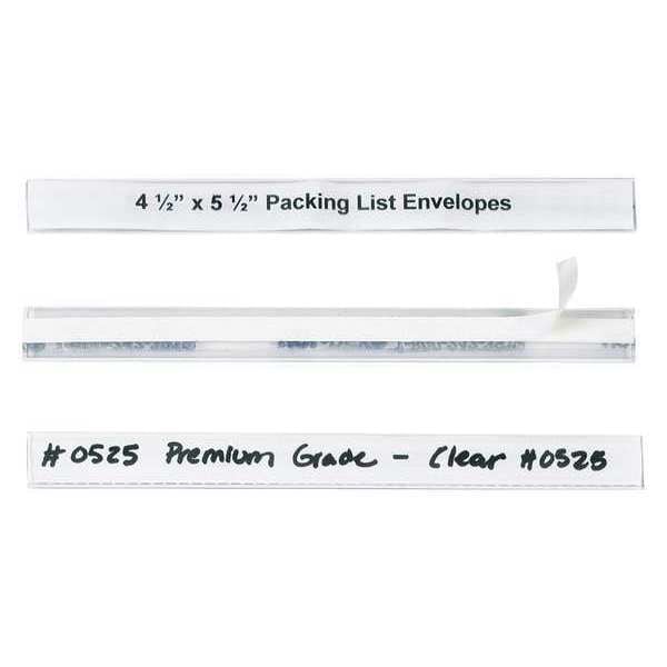 Hol-Dex Hol-Dex Self-Adhesive Plastic Label Holder, 1/2" x 6", Clear, 12/Case - LH110