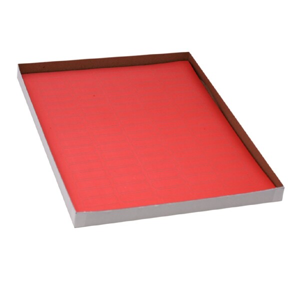 Globe Scientific Label Sheets, Cryo, 33x13mm, for 1.5-2mL Tubes, 20 Sheets, 85 Labels per Sheet, Red, 1700PK - LCS-33X13R
