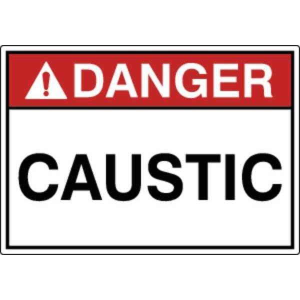 Zoro Select Label, Safety, Danger Cauctic, English, PK5 - OSL-939-5PK