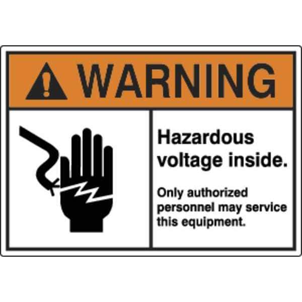 Zoro Select Label, Electrical Hazard, 3-1/2 in. H, PK5, HWL-535-712-5PK - HWL-535-712-5PK