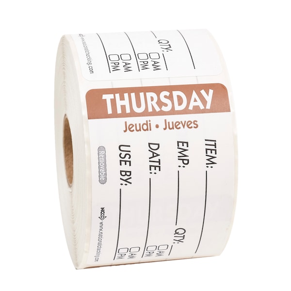 National Checking 2X3 Trilingual Item-Date-Use By Thursday Brown, PK500 - RIDU2304R