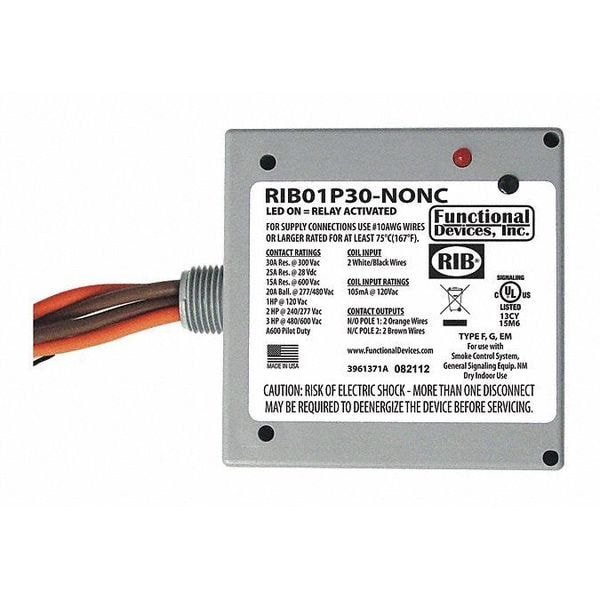 Dispositivo Funcional - Relé Encapsulado RIB, 30A, Bobina 120VCA - RIB01P30-NONC