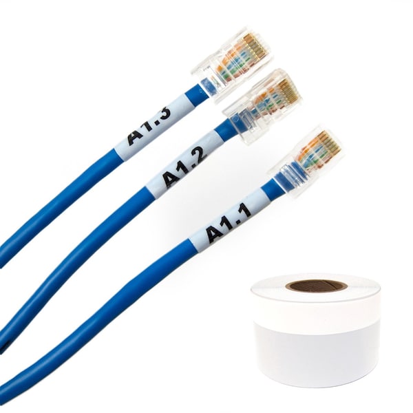 Labeltac Printable Cable Wraps 2in x 70ft, 0.5in Printable LT4/LTPX, Yellow - LT201WW
