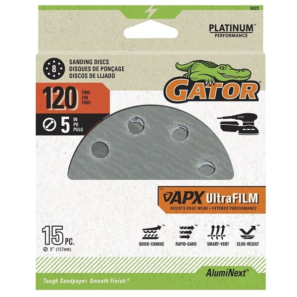 Gator DISC SANDING 8H H&L 120GRT 5IN - 9023