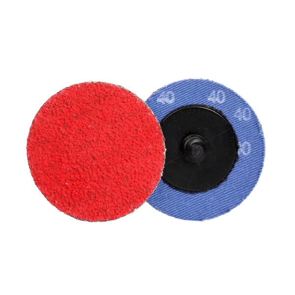 Cgw Abrasives Sanding Disc, 2 T/O, 2-PLY, C3, 36G, Cer, 2" Dia, No Hole, Ceramic, 36 Grit, Laminated Turn-On Disc Type - 59951