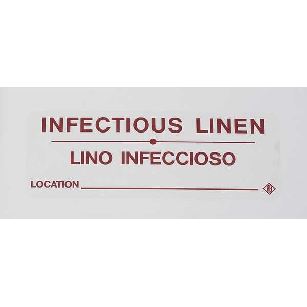 R&B Wire Products Bilingual Hamper Label "Infectious Linen", Red Text, Pack of 5 - 602IL