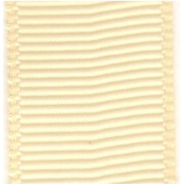 Papilion Papilion R074200230815100Y .88 in. Grosgrain Ribbon 100 Yards - Cream - R074200230815100Y