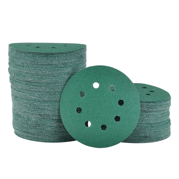 Legit Grit 5 inch Sand paper Disc, 8-Hole, 80 Grit, 150PK - LG5-880-150