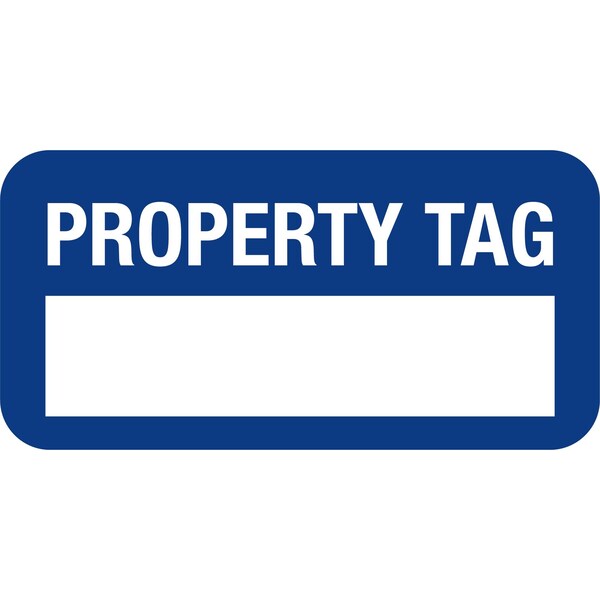Lustre-Cal VOID Label PROPERTY TAG Dark Blue 1.50in x 0.75in  1 Blank # Pad, 100PK - 253774VO1BD0000