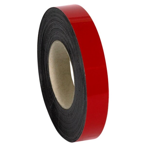 Officespace 1 in. x 50 ft. Red Warehouse Labels - Magnetic Rolls - OF2820025