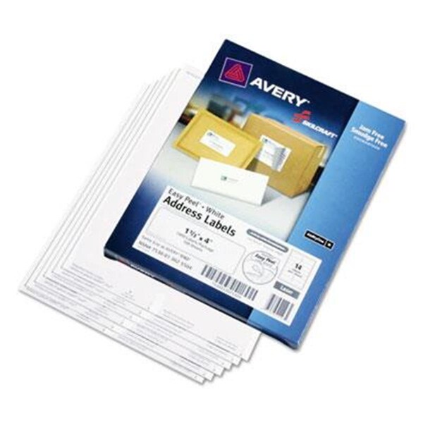 Made-To-Stick 753001 1.33 x 4 in. Laser Labels  White - MA3769797