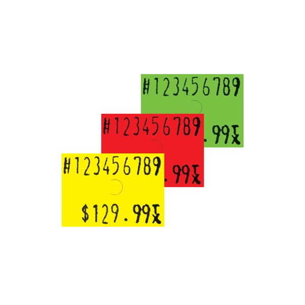 Specialty Store Services Fl. Green 1 Line Pricing Labels For The Accura 5005 - 5008Y