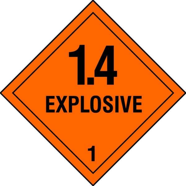Stranco 4" x 4", DOT Label, Explosive Legend, Black on Orange, HMSL-0102-P500 - HMSL-0102-P500