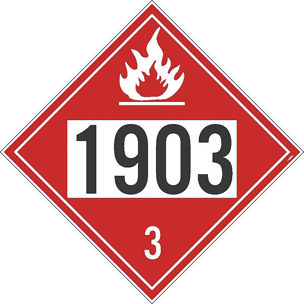 Nmc Four Digit 2734 Placard, Pk25, Material: Pressure Sensitive Removable Vinyl .0045 - DL177BPR25