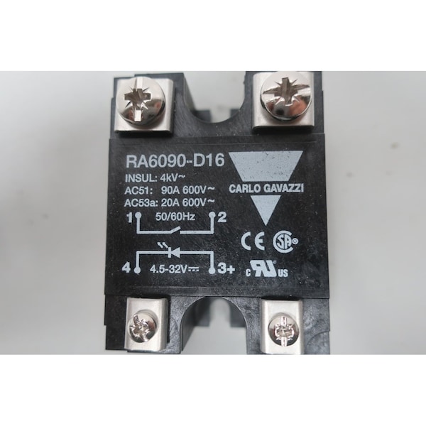 Relevador de Estado Sólido Carlo Gavazzi 4.5-32V-DC 90A 600V-AC - RA6090-D16