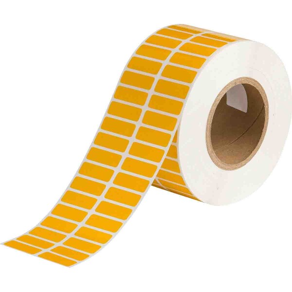 Brady Harsh Environment Multi-Purpose Polyester Labels for 3 in. Core Printers - 0.5 in. x 1.5 in. Yellow - THT-37-423-10-YL
