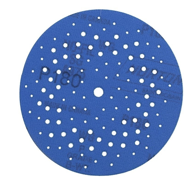 Norton Co 0 Sanding Disc, 5 in Dia, 1116 in Arbor, Coated, P180 Grit, Fine, Alumina Ceramic Abrasive, Spiral - 4037