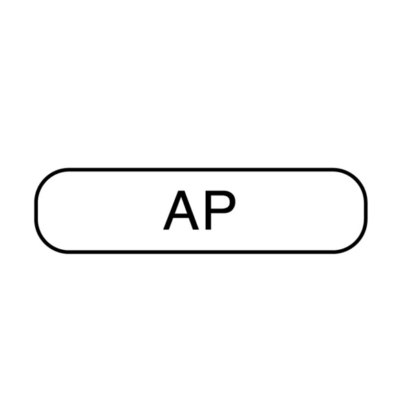 Nevs Information Labels - Ap 5/16" x 1-1/4" White w/Black - X-0195