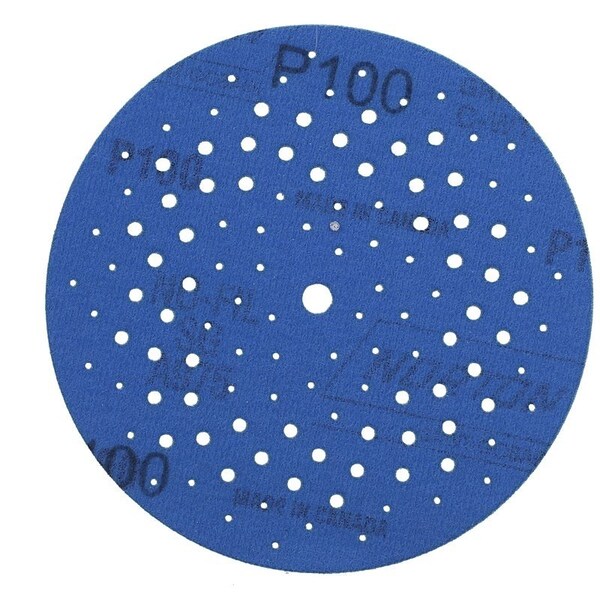 Norton Co 0 Sanding Disc, 5 in Dia, 1116 in Arbor, Coated, P100 Grit, Medium, Alumina Ceramic Abrasive - 3231