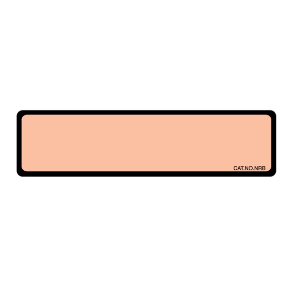Nevs Blank Chart Labels 1-3/8" x 5-3/8" Salmon w/Black - NRB-SALMON