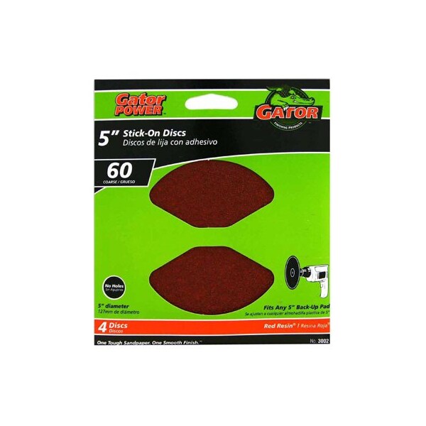 Gator Finishing 4PK 5 60G AO Sand Disc - 3002