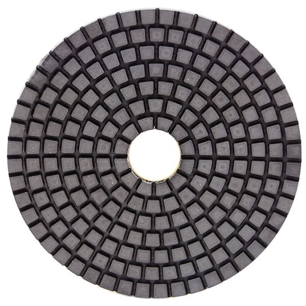 Lackmond Wet Polishing Pad, Resin Bonded Hook And Loop Backed, 4 Pad Diameter, 50 Grit - PD504